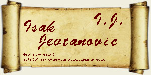 Isak Jevtanović vizit kartica